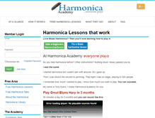 Tablet Screenshot of harmonicaacademy.com